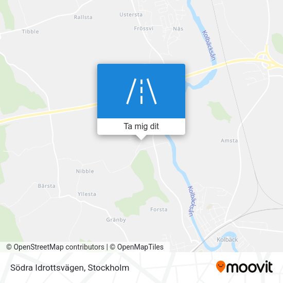 Södra Idrottsvägen karta