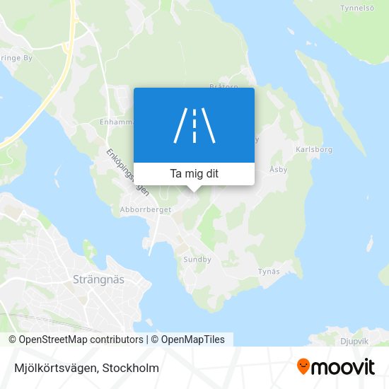 Mjölkörtsvägen karta