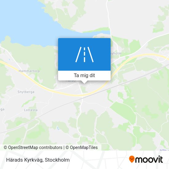 Härads Kyrkväg karta