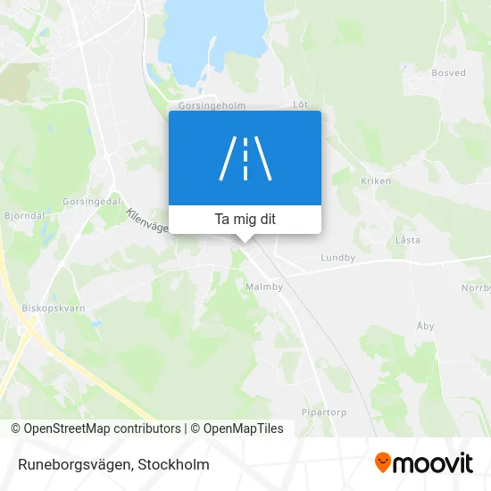 Runeborgsvägen karta