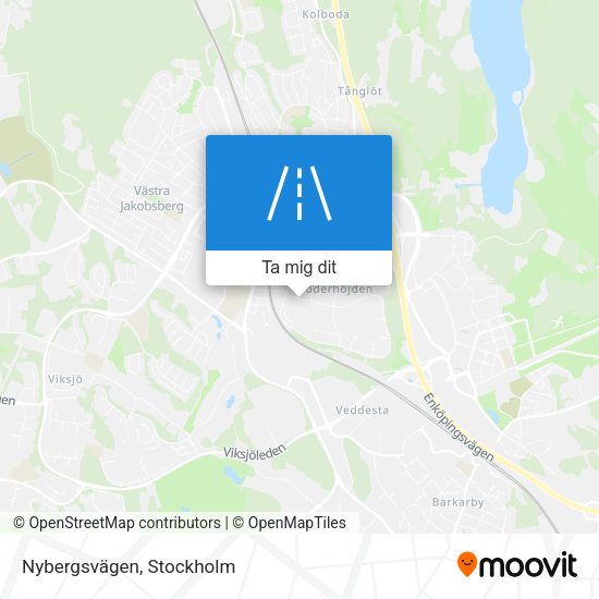 Nybergsvägen karta