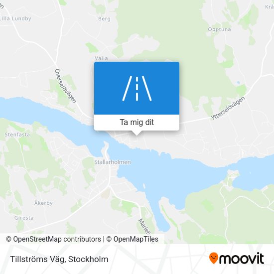 Tillströms Väg karta