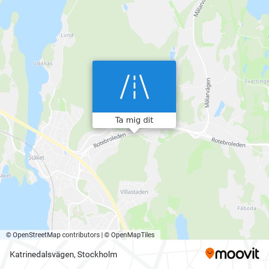 Katrinedalsvägen karta