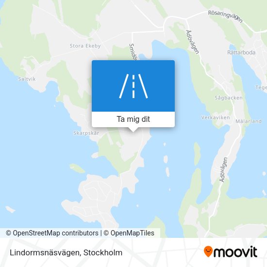 Lindormsnäsvägen karta