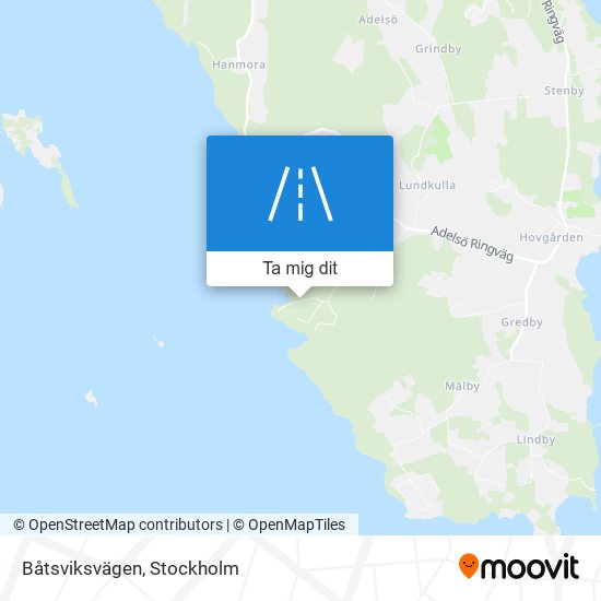Båtsviksvägen karta
