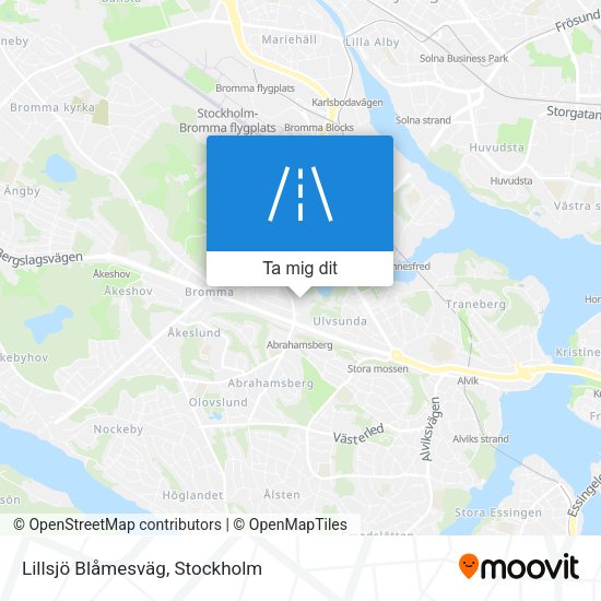 Lillsjö Blåmesväg karta