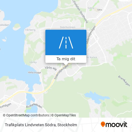 Trafikplats Lindvreten Södra karta