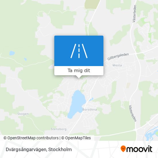 Dvärgsångarvägen karta