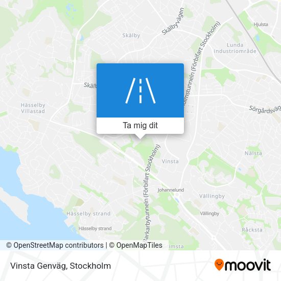 Vinsta Genväg karta