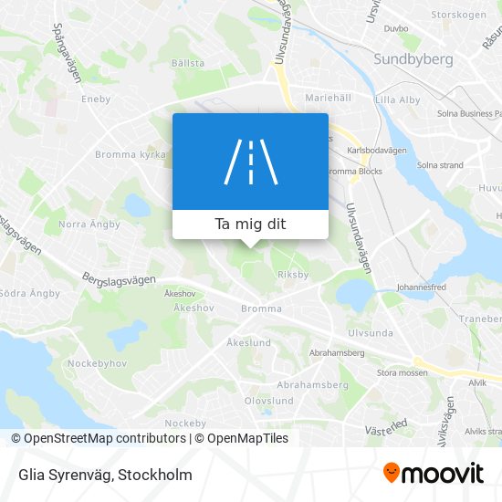Glia Syrenväg karta