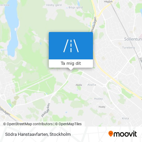 Södra Hanstaavfarten karta