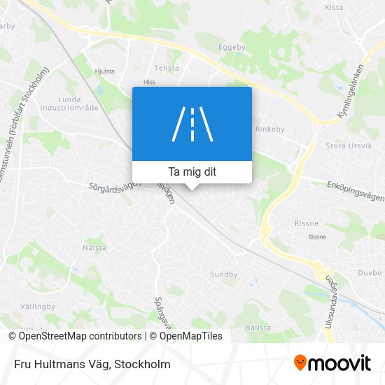 Fru Hultmans Väg karta