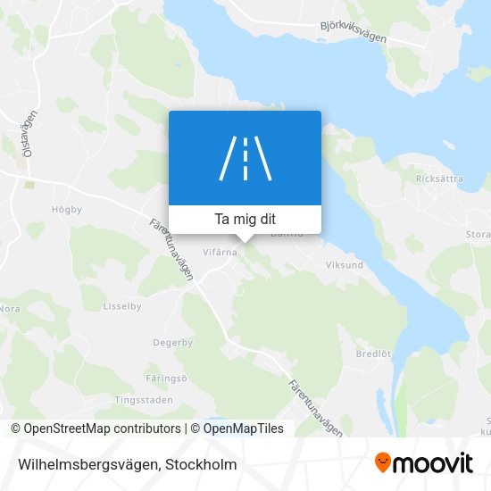 Wilhelmsbergsvägen karta