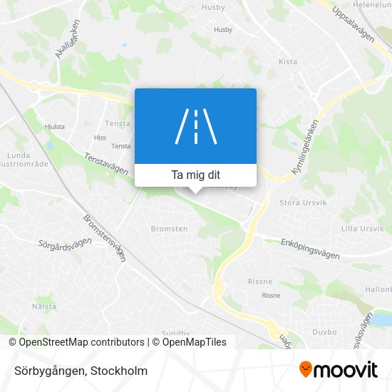 Sörbygången karta
