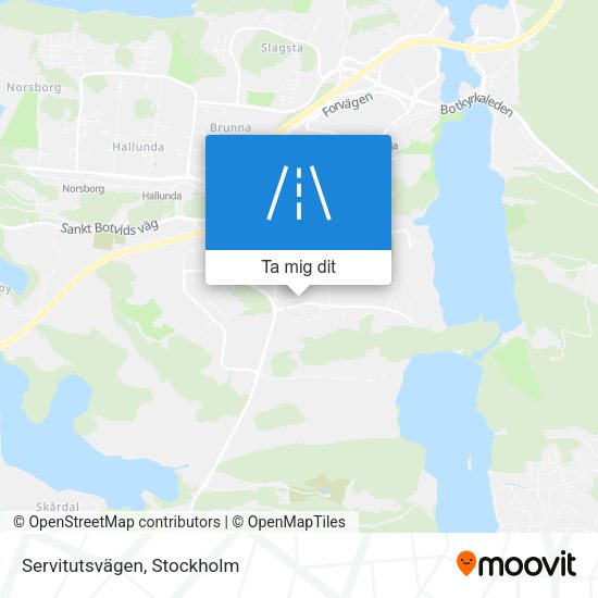Servitutsvägen karta