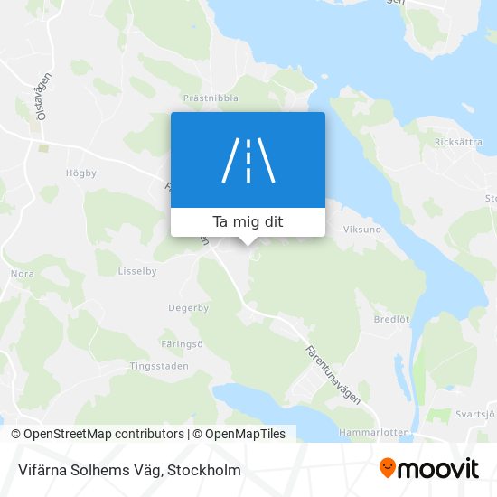 Vifärna Solhems Väg karta