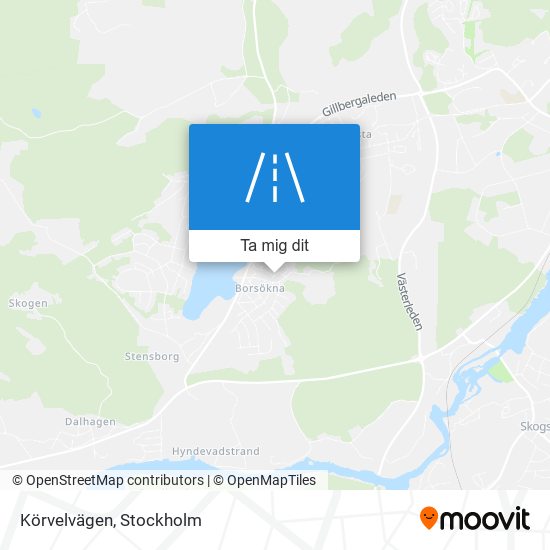 Körvelvägen karta