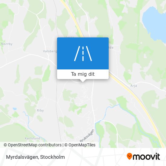 Myrdalsvägen karta