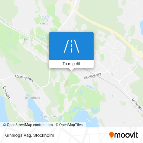 Ginnlögs Väg karta