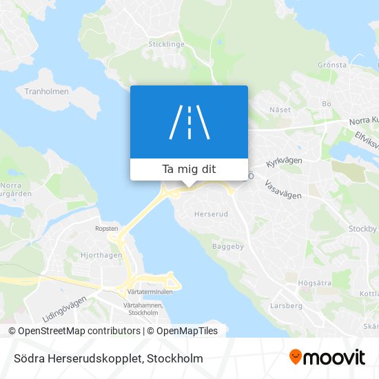 Södra Herserudskopplet karta