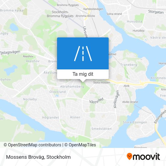 Mossens Broväg karta