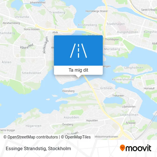 Essinge Strandstig karta