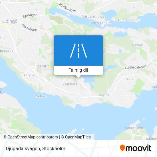 Djupadalsvägen karta