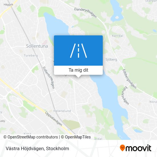 Västra Höjdvägen karta