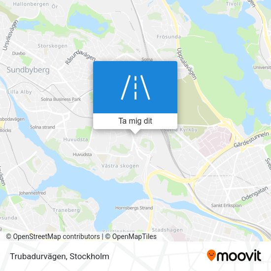 Trubadurvägen karta