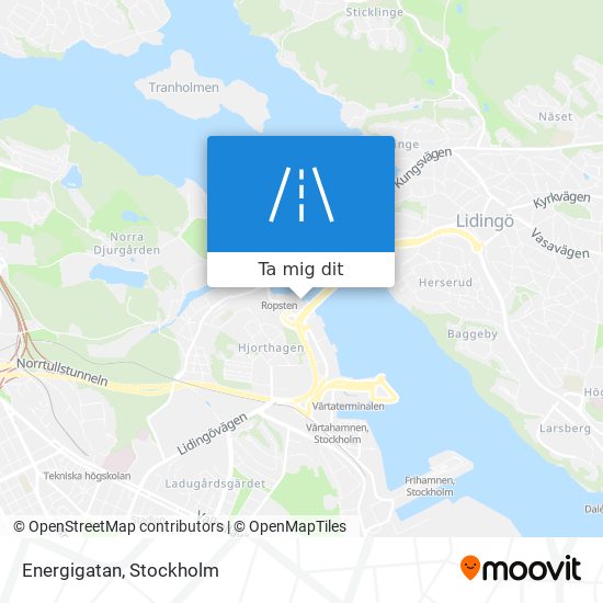 Energigatan karta