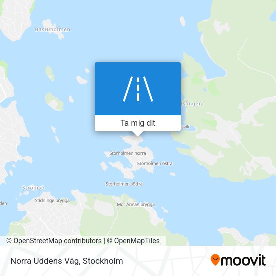 Norra Uddens Väg karta