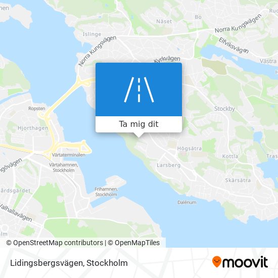 Lidingsbergsvägen karta