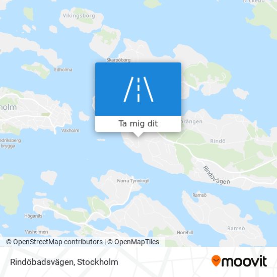 Rindöbadsvägen karta