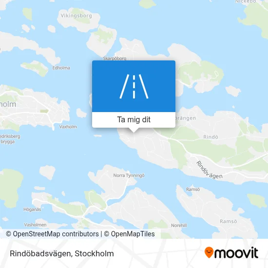 Rindöbadsvägen karta