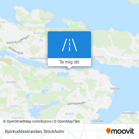 Björkuddsstranden karta