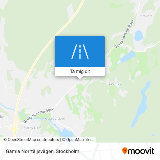 Gamla Norrtäljevägen karta