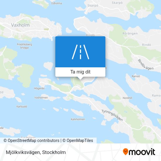 Mjölkviksvägen karta