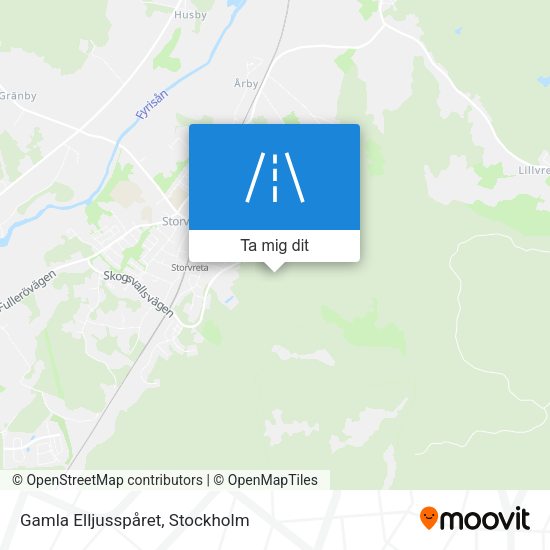 Gamla Elljusspåret karta