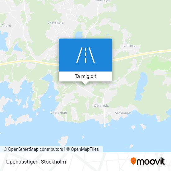 Uppnässtigen karta