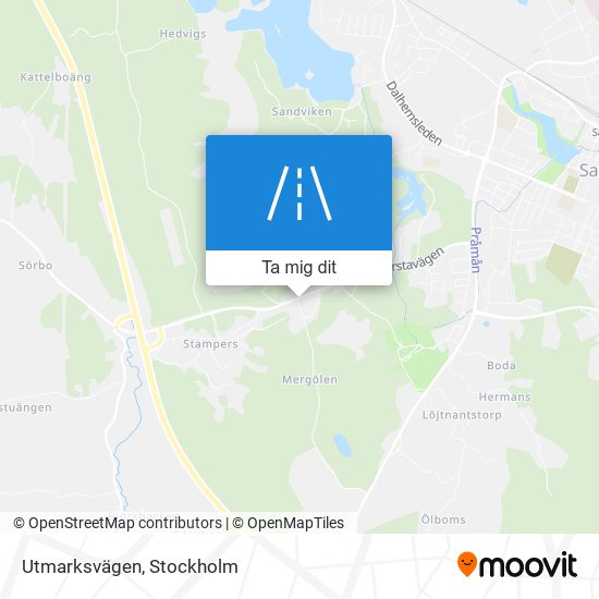 Utmarksvägen karta