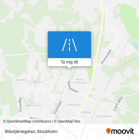 Blåstjärnegatan karta