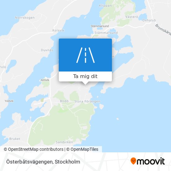 Österbåtsvägengen karta