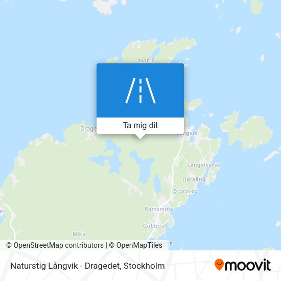 Naturstig Långvik - Dragedet karta