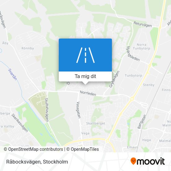 Råbocksvägen karta