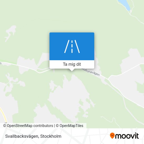 Svallbacksvägen karta