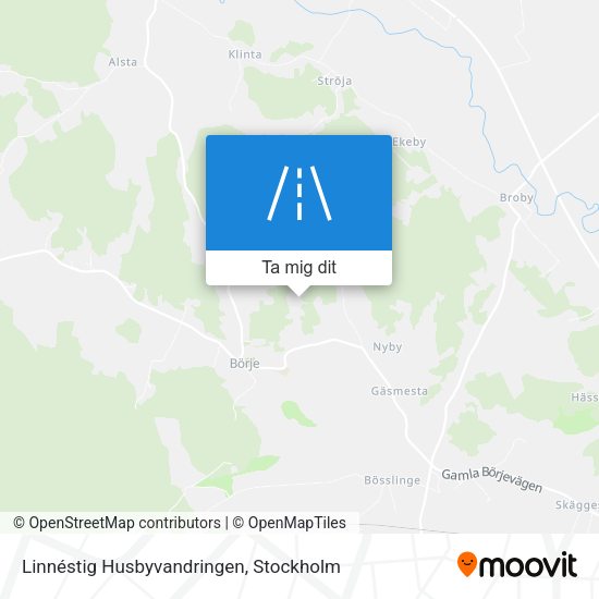 Linnéstig Husbyvandringen karta