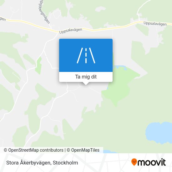 Stora Åkerbyvägen karta