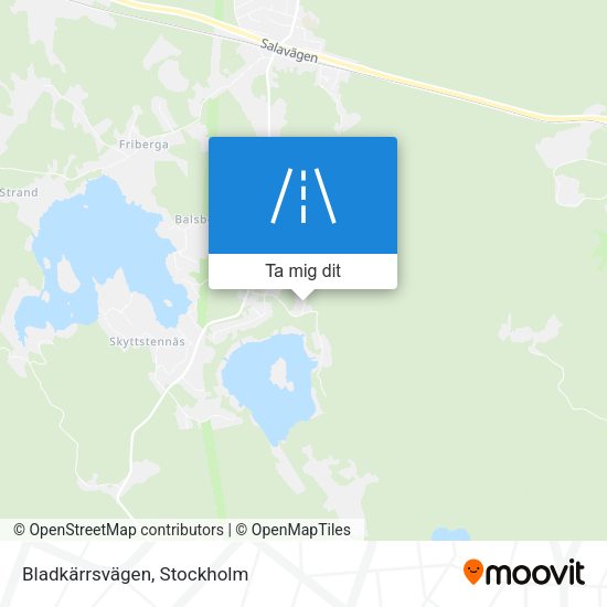 Bladkärrsvägen karta