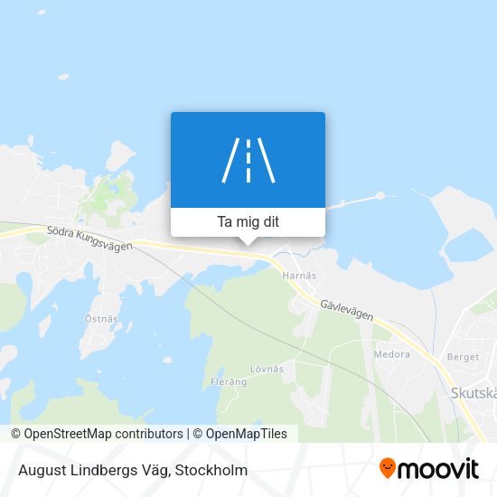 August Lindbergs Väg karta