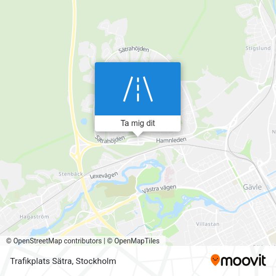 Trafikplats Sätra karta